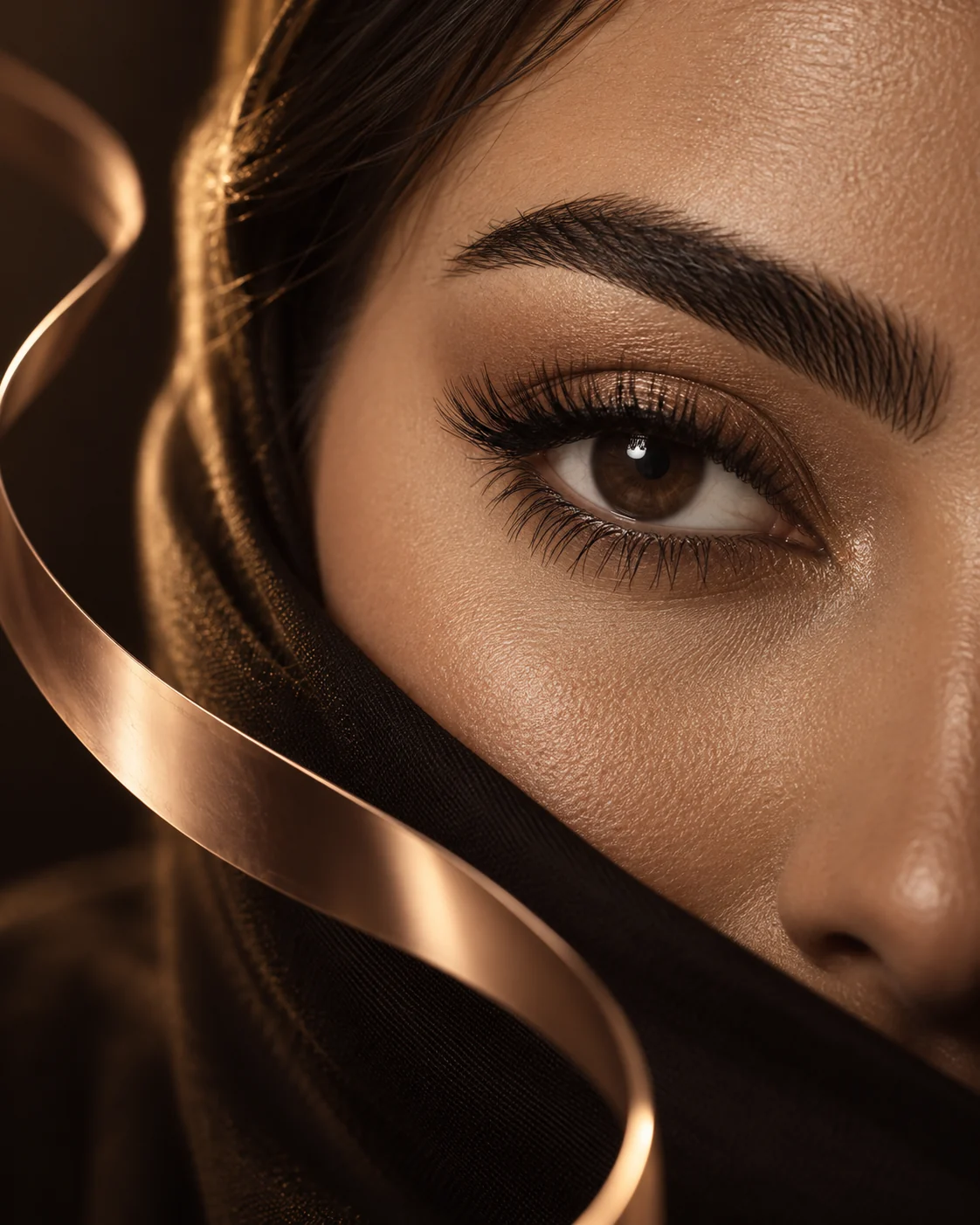Editorial image of brows and lashes